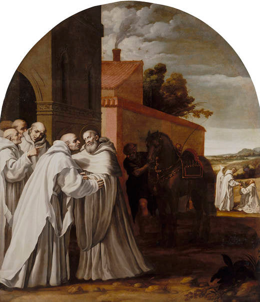 Saint Bernard de Clarivaux rend visite à Guigo Ier à la chartreuse - Vincenzo Carducci