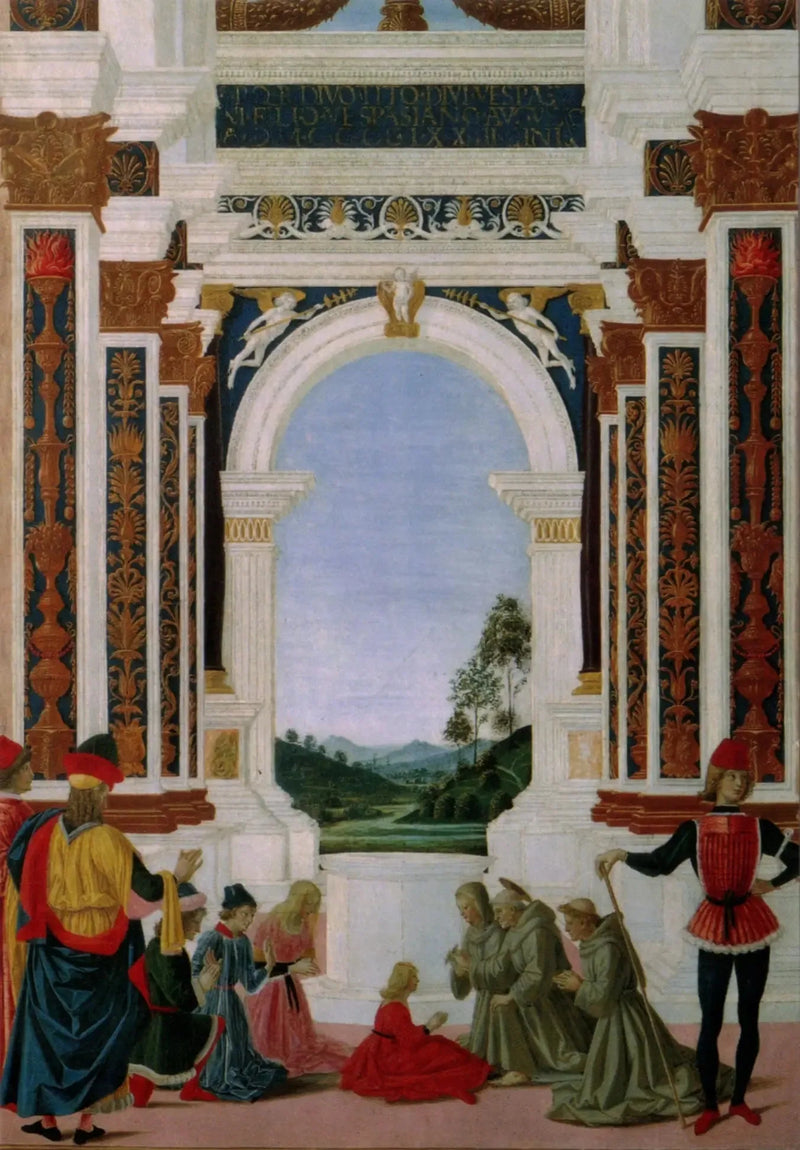 Sint Bernardus geneest een meisje - Pietro Perugino