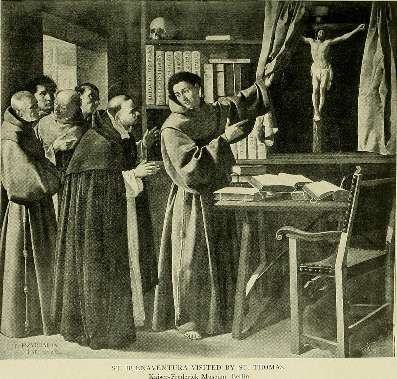 Sint Bonaventura en Sint Thomas van Aquino voor het Kruisbeeld - Francisco de Zurbarán
