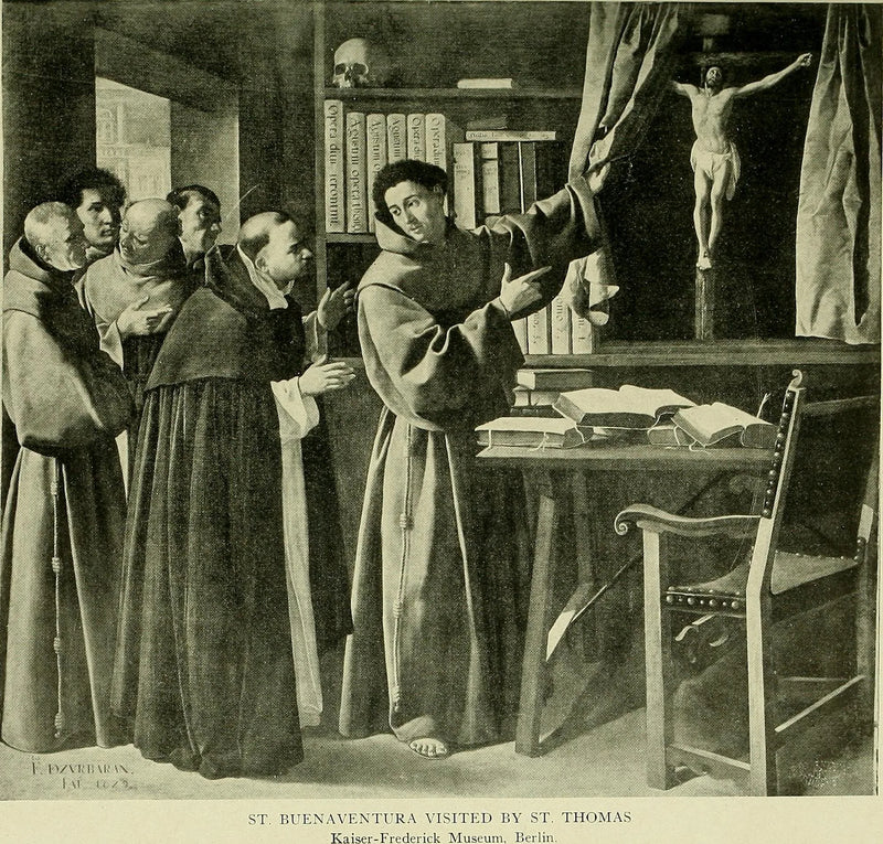 Sint Bonaventura en Sint Thomas van Aquino voor het Kruisbeeld - Francisco de Zurbarán
