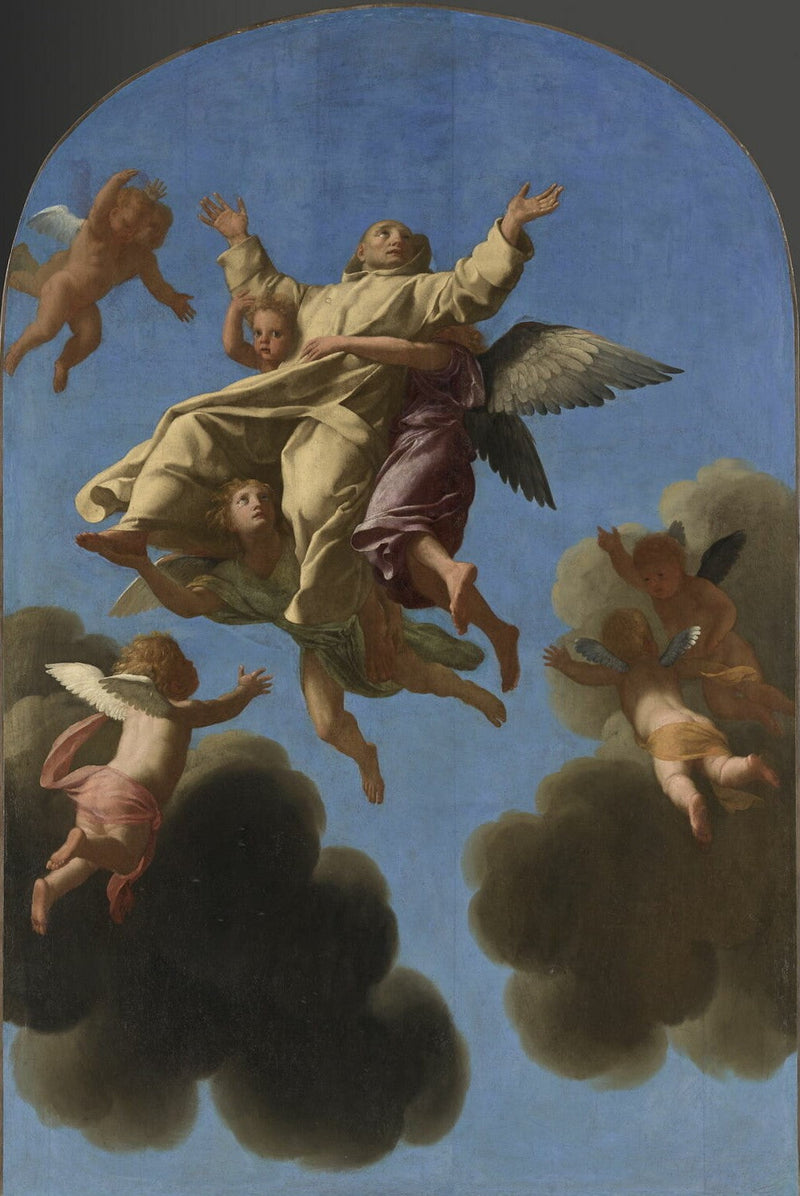 Sint Bruno wordt naar de hemel opgenomen - Eustache Le Sueur