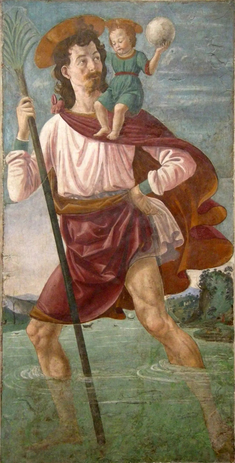Sint-Christoffel met het Kind Jezus - Domenico Ghirlandaio