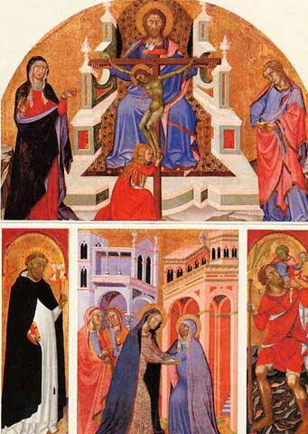 Sint-Christoffel (retabel van de Drie-eenheid) - Bartolo di Fredi