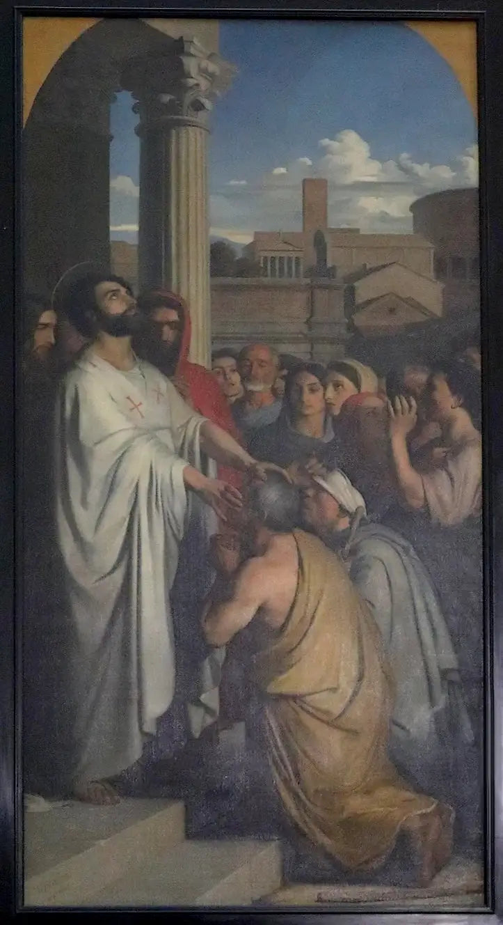 Saint Clair die de blinden geneest - Hippolyte Flandrin