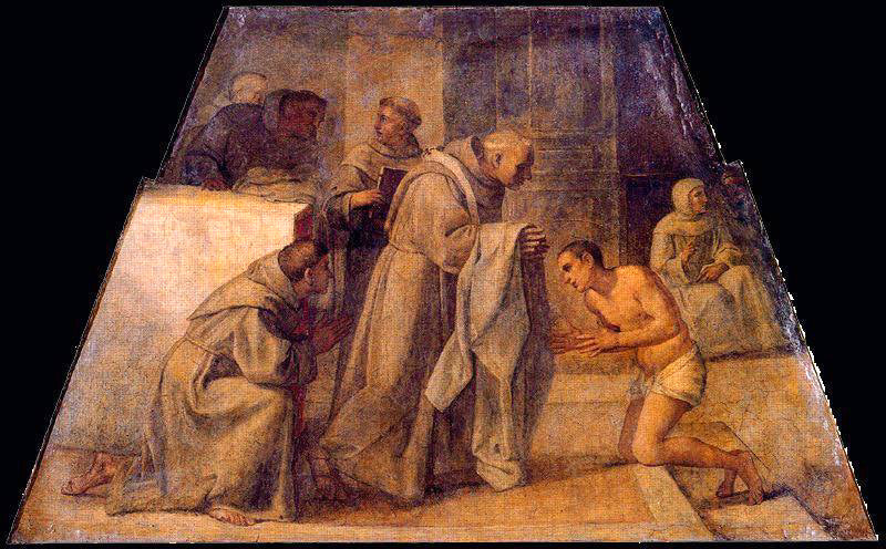 Sint Didaque van Alcalá die de franciscaanse habijt ontvangt - Annibale Carracci