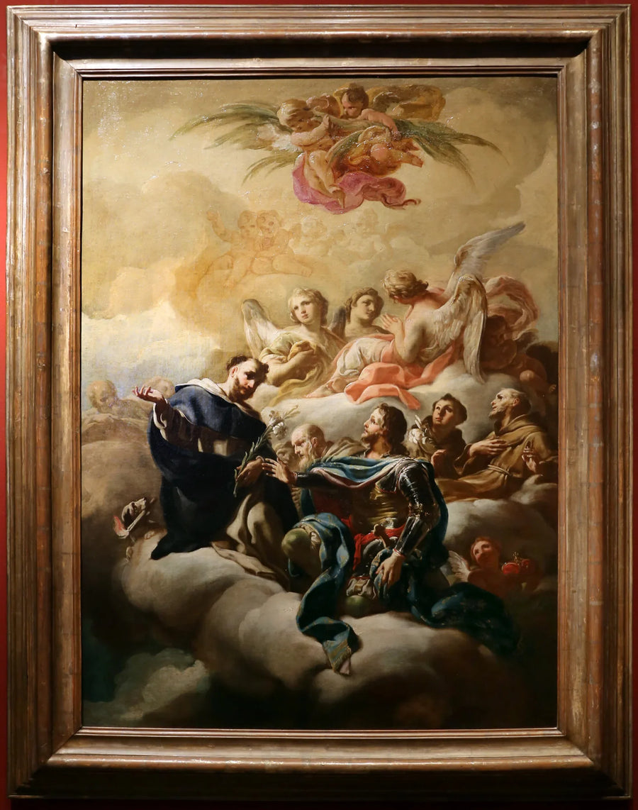 Sint-Dominicus, Sint-Lodewijk, Sint-Antonius van Padua en Sint-Franciscus van Assisi - Corrado Giaquinto