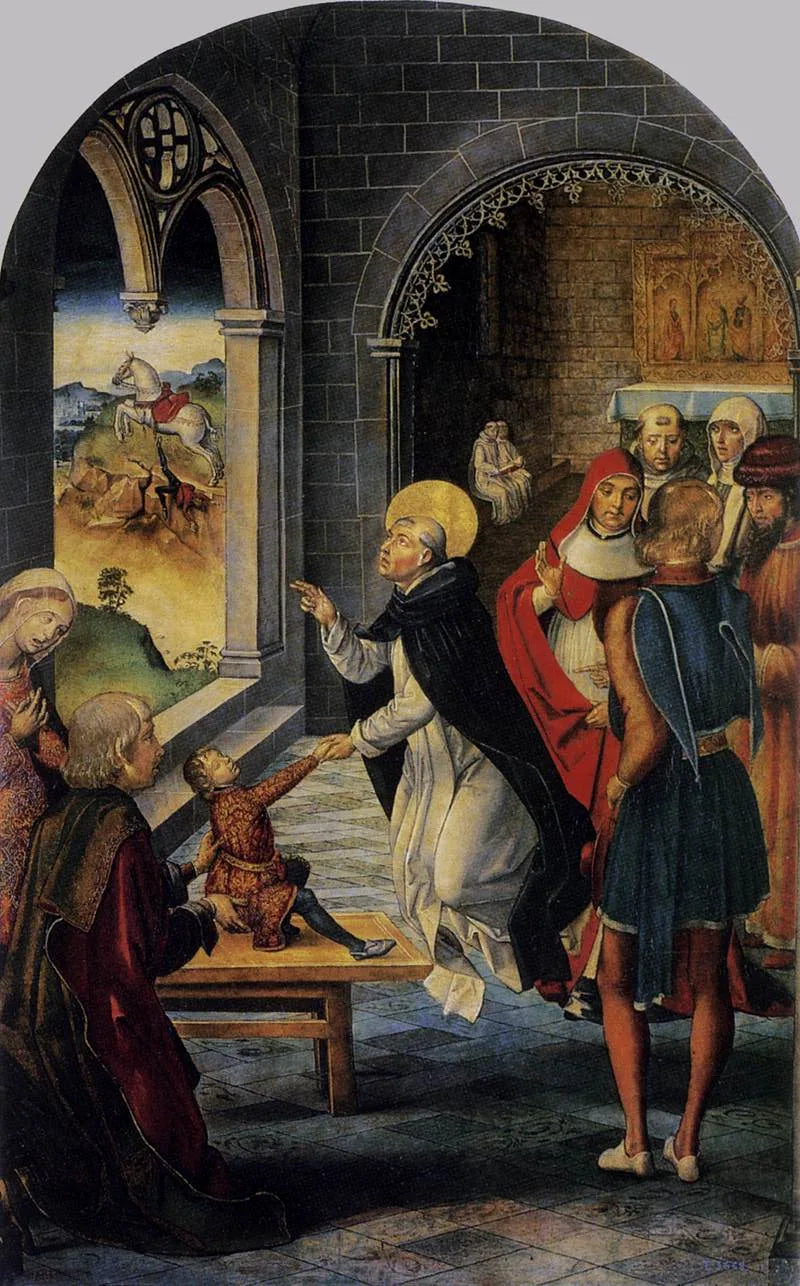 Sint-Dominicus wekt een jongen weer tot leven - Pedro Berruguete