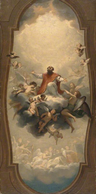 Sint Eusebius ten hemel geheven - Anton Raphael Mengs