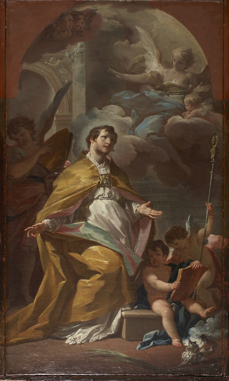 Heilige bisschop in gebed - Corrado Giaquinto