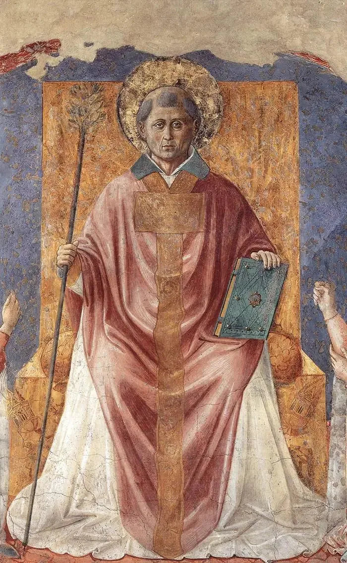 Sint Fortunatus geïnstalleerd - Benozzo Gozzoli