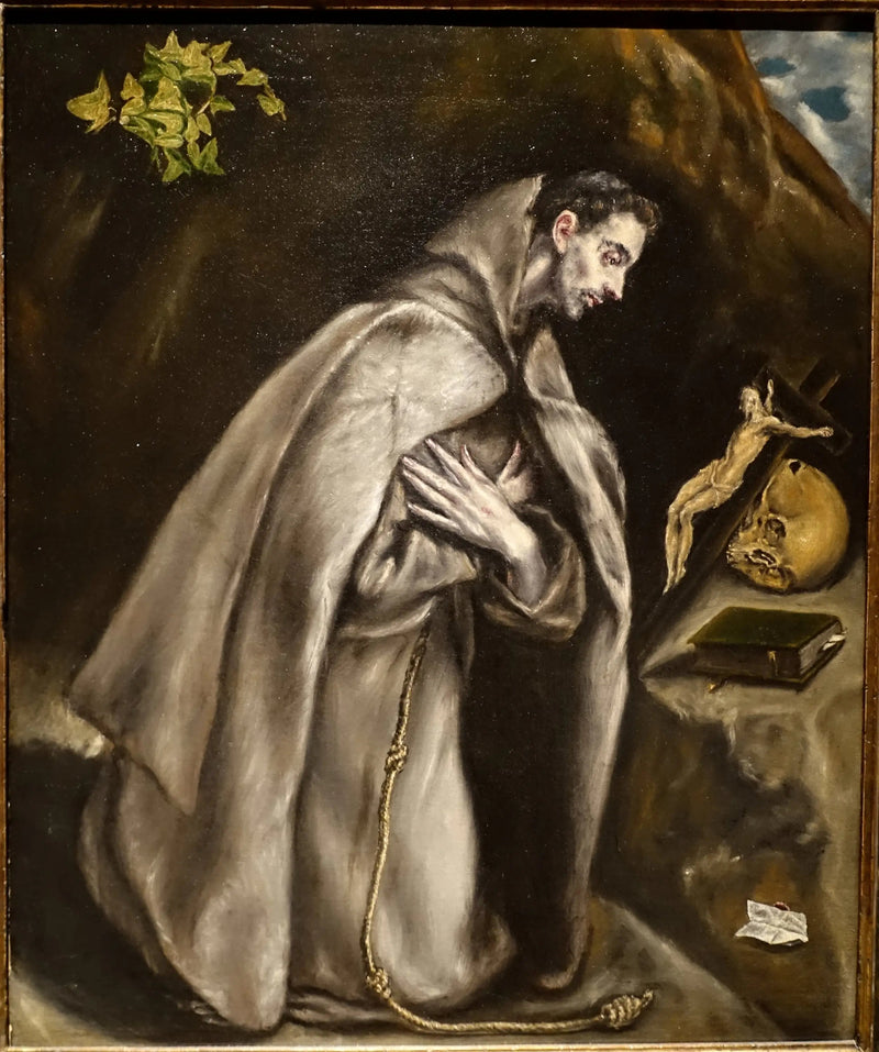 Sint Franciscus knielend in meditatie - El Greco
