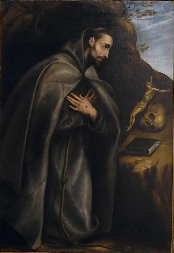 Sint Franciscus knielend in meditatie - El Greco