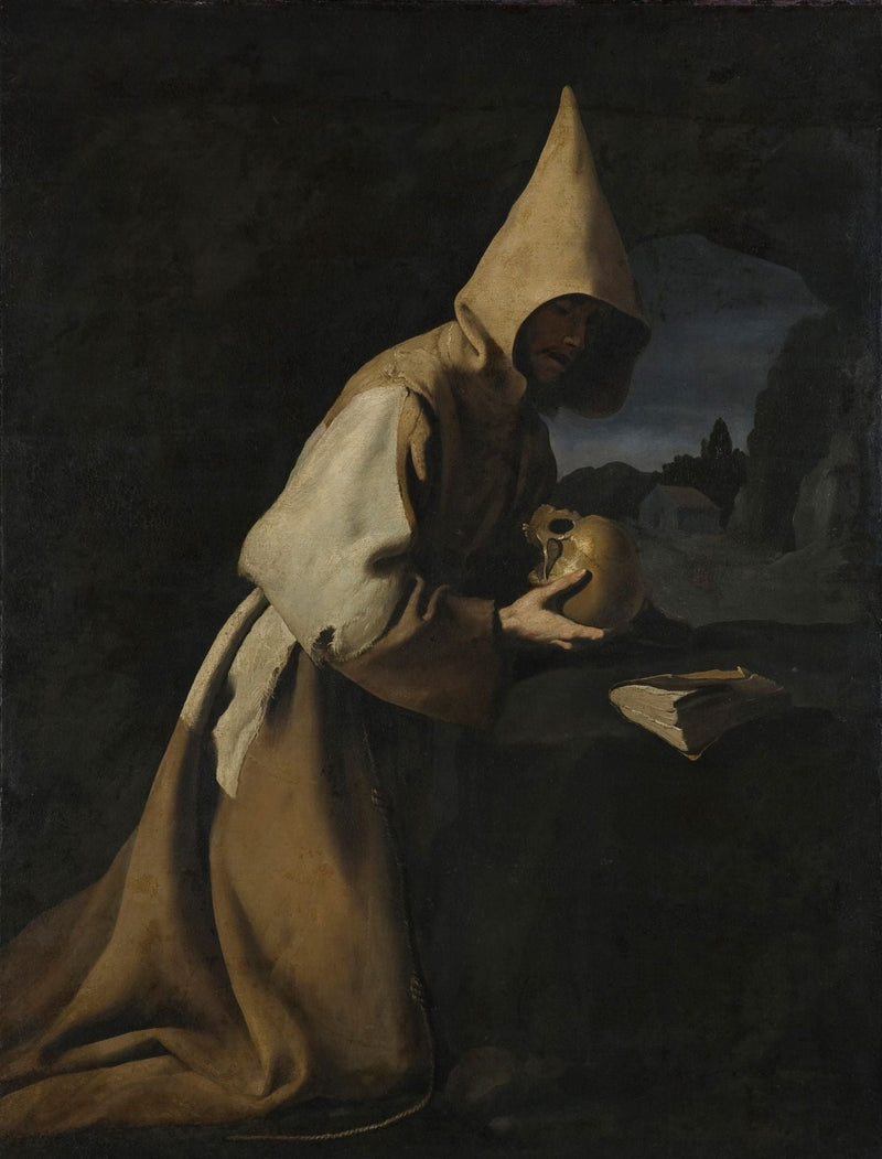 Sint Franciscus knielend in meditatie - Francisco de Zurbarán
