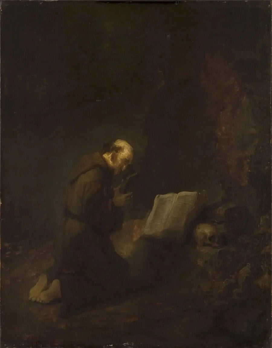 Sint Franciscus van Assisi in gebed - Rembrandt