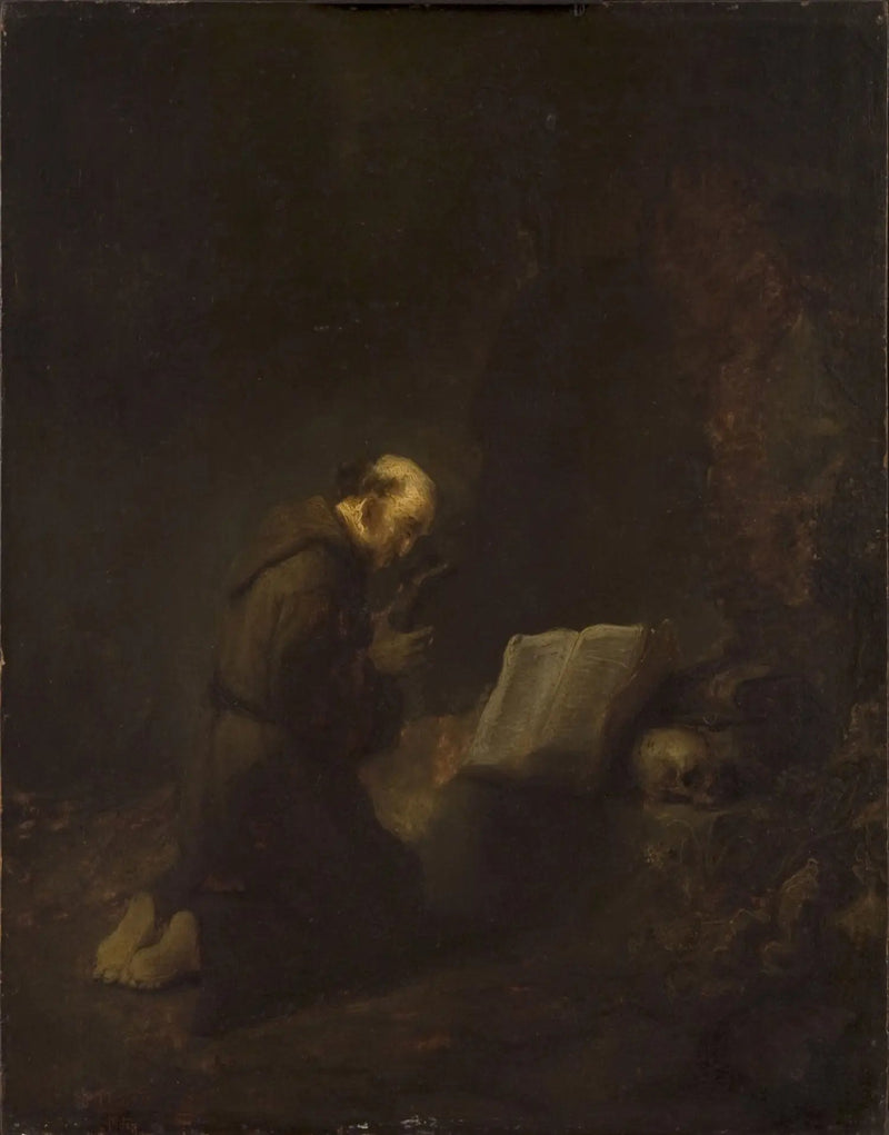 Sint Franciscus van Assisi in gebed - Rembrandt