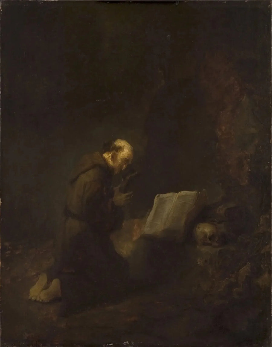 Sint Franciscus van Assisi in gebed - Rembrandt