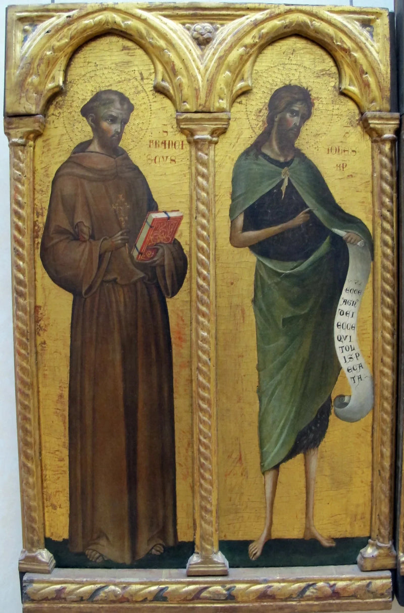 Sint Franciscus van Assisi en Sint Johannes de Doper - Paolo Veneziano