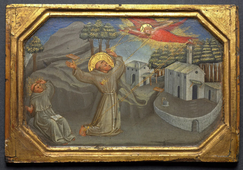Sint-Franciscus van Assisi ontvangt de stigmas - Bicci di Lorenzo