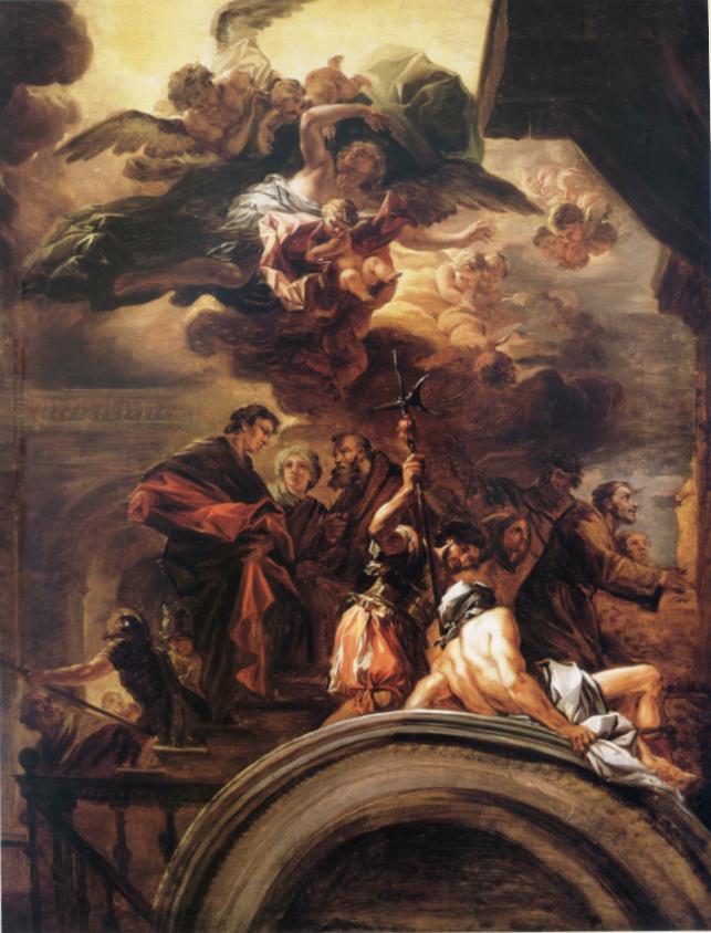 Sint-Franciscus voor de paus. - Francesco Solimena