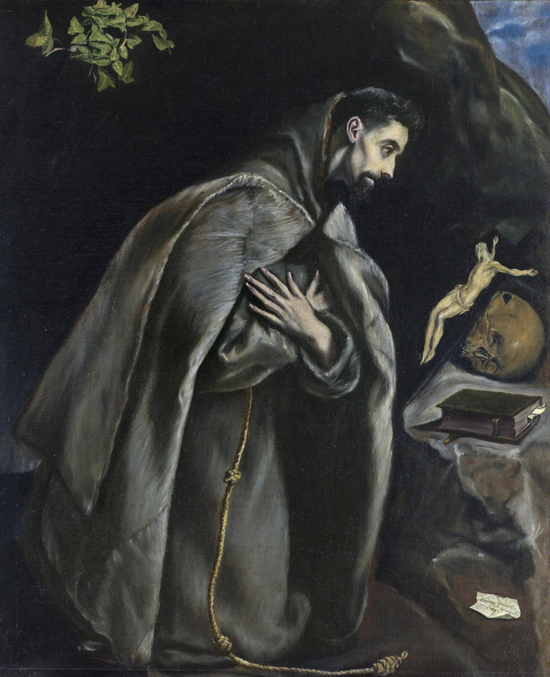 Sint Franciscus in gebed voor het Kruisbeeld - El Greco