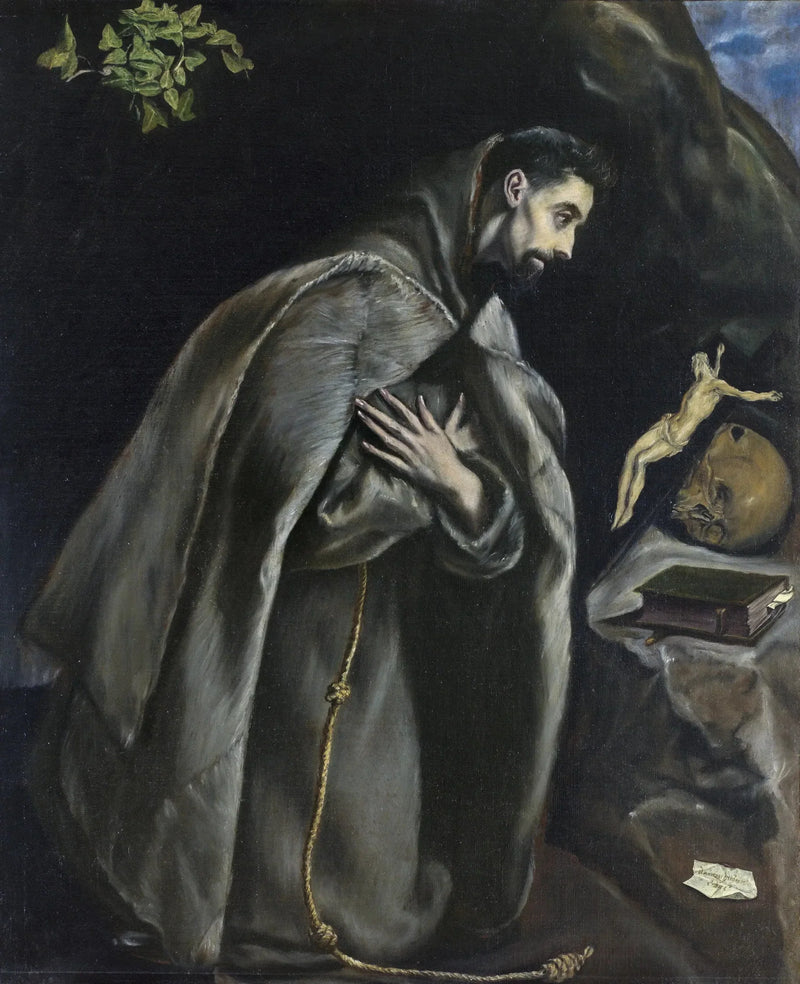 Sint Franciscus in gebed voor het Kruisbeeld - El Greco