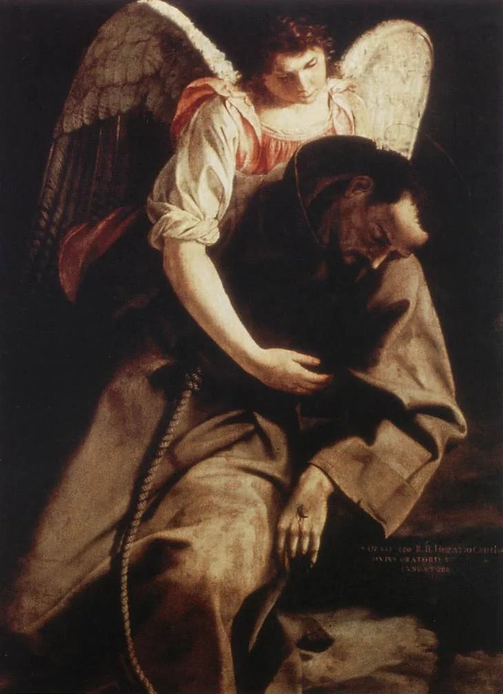 Sint Franciscus en de Engel - Orazio Gentileschi