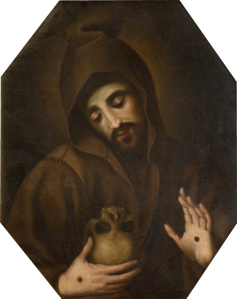 Sint Franciscus mediterend over de dood - Francisco Ribalta