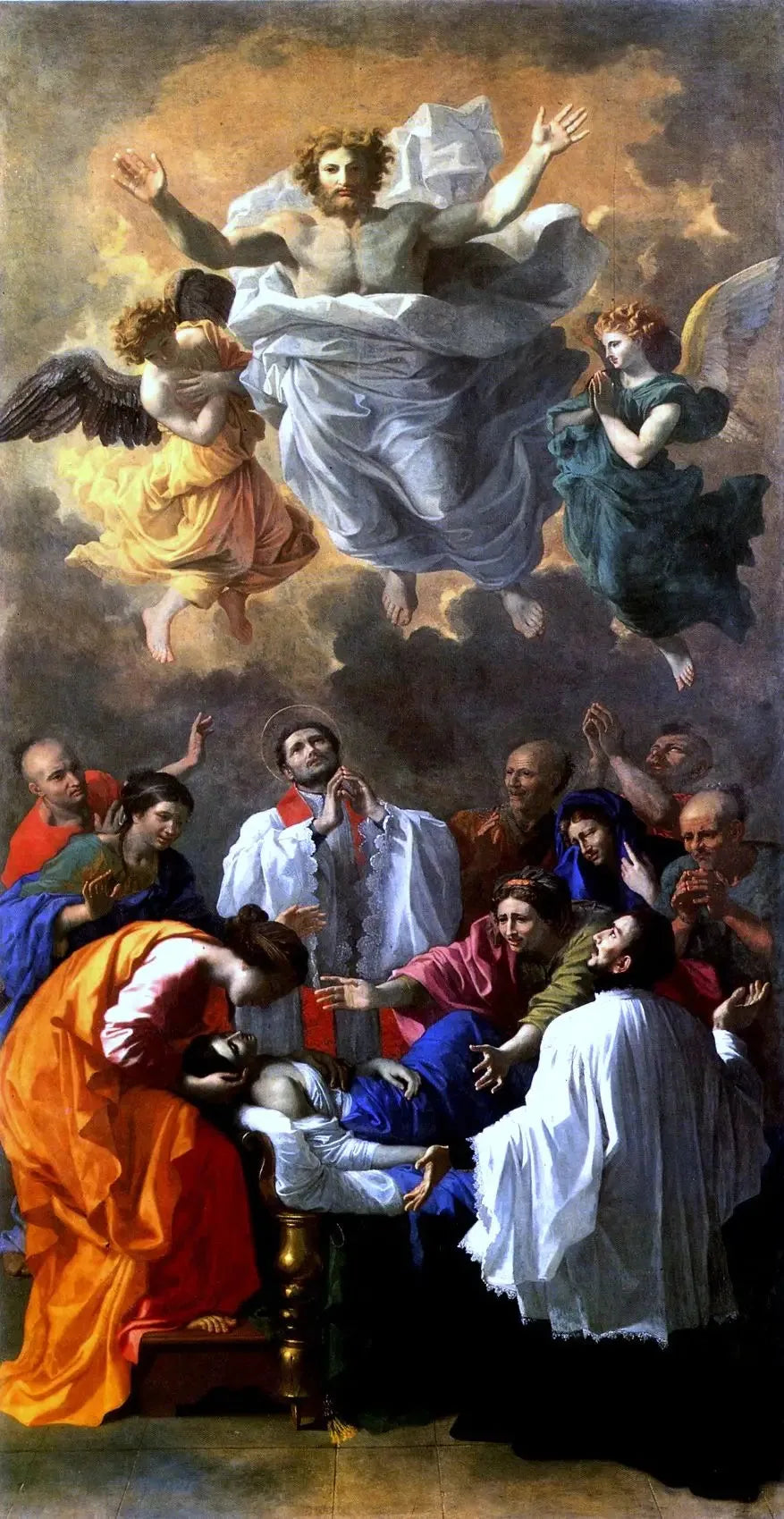 Sint-Franciscus Xaverius brengt het meisje van een inwoner van Cangoxima, Japan, weer tot leven - Nicolas Poussin
