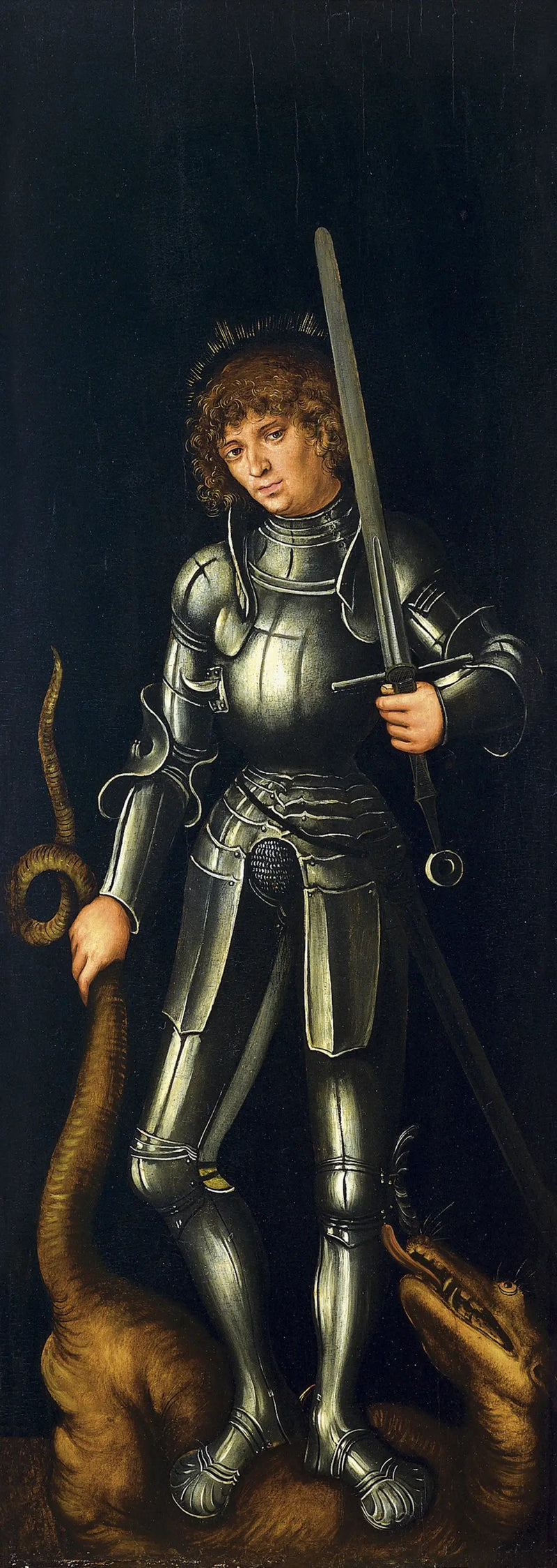 Sint-Joris (buitenkant rechtervleugel) - Lucas Cranach de Oudere
