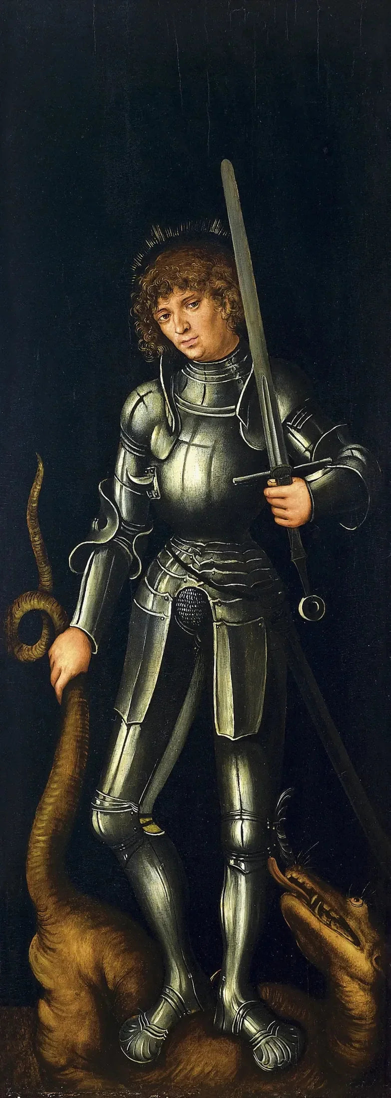 Sint-Joris (buitenkant rechtervleugel) - Lucas Cranach de Oudere