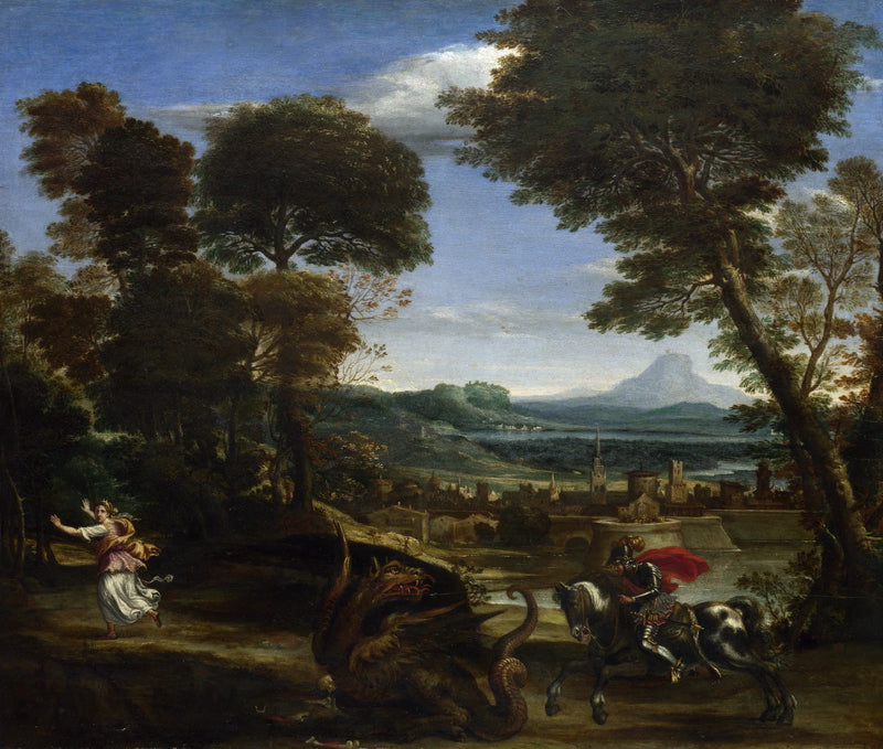 Sint-Joris die de draak doodt - Domenichino