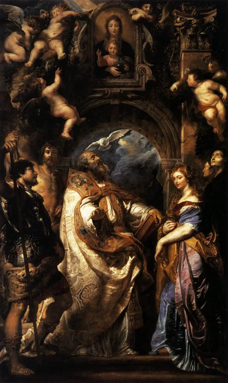 Sint Gregorius de Grote met heiligen - Peter Paul Rubens