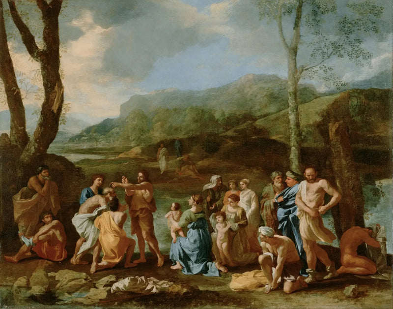 Sint-Jan doopt in de Jordaan - Nicolas Poussin