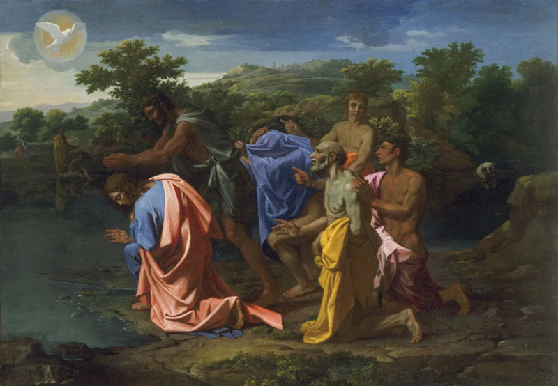 Sint-Jan doopt Christus - Nicolas Poussin