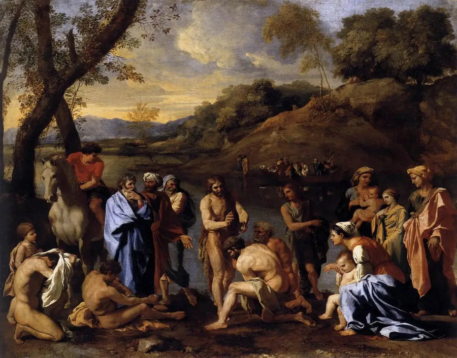 Sint-Jan doopt het volk - Nicolas Poussin