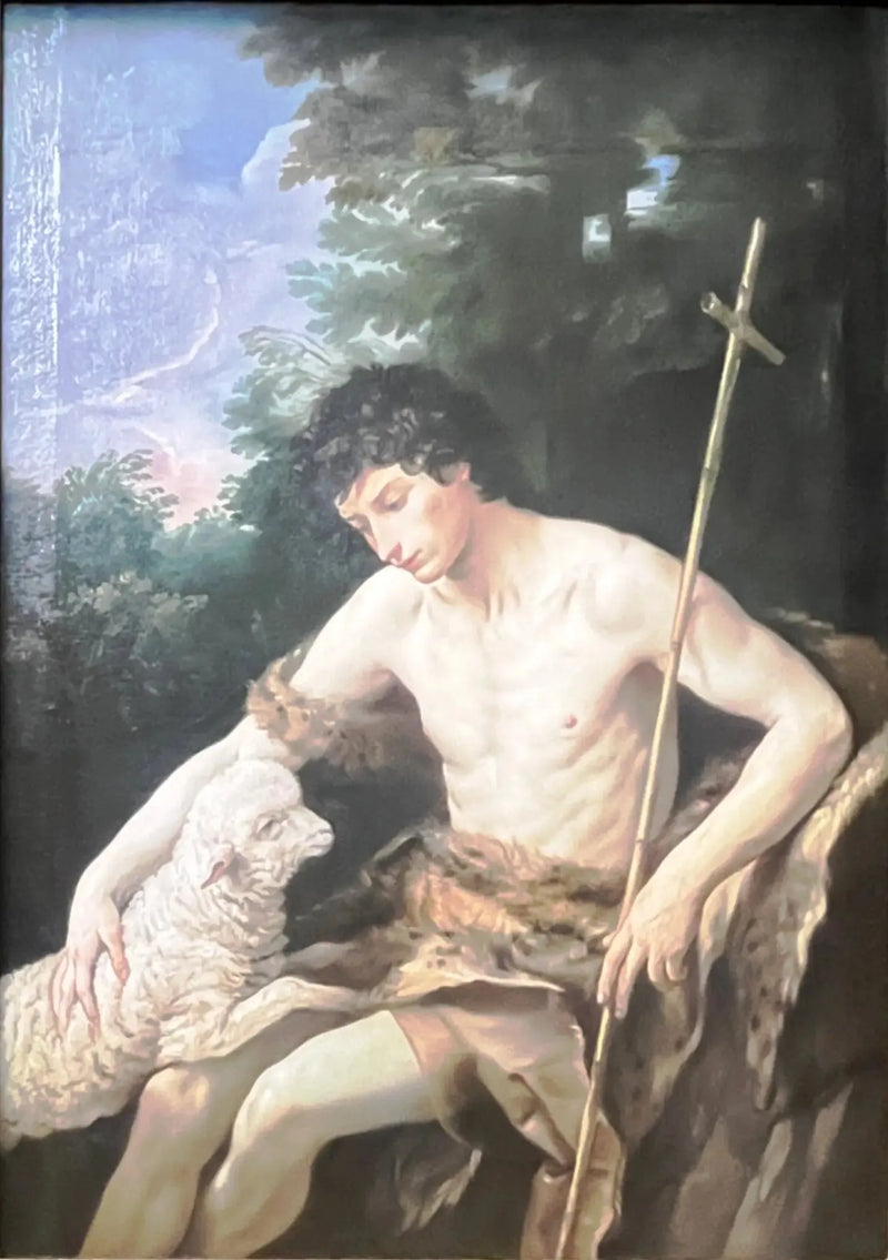 Sint-Jan de Doper die het onberispelijke lam streelt - Guido Reni
