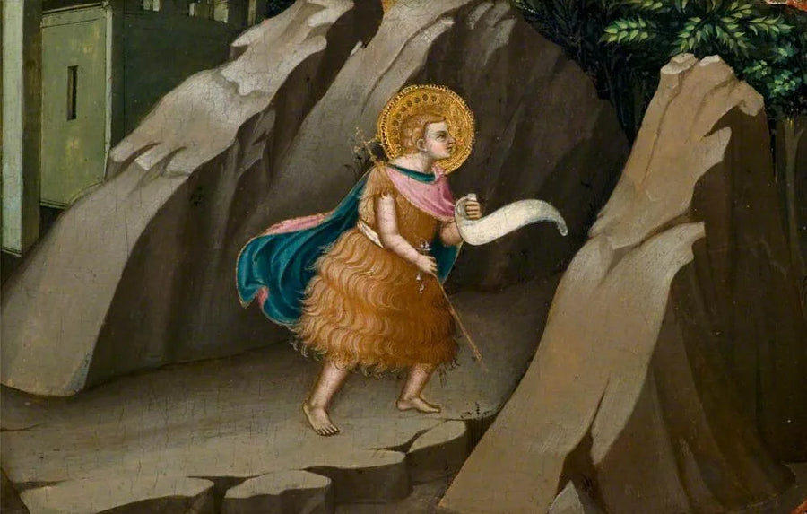 Sint-Jan de Doper die de woestijn binnengaat - Lorenzo Monaco