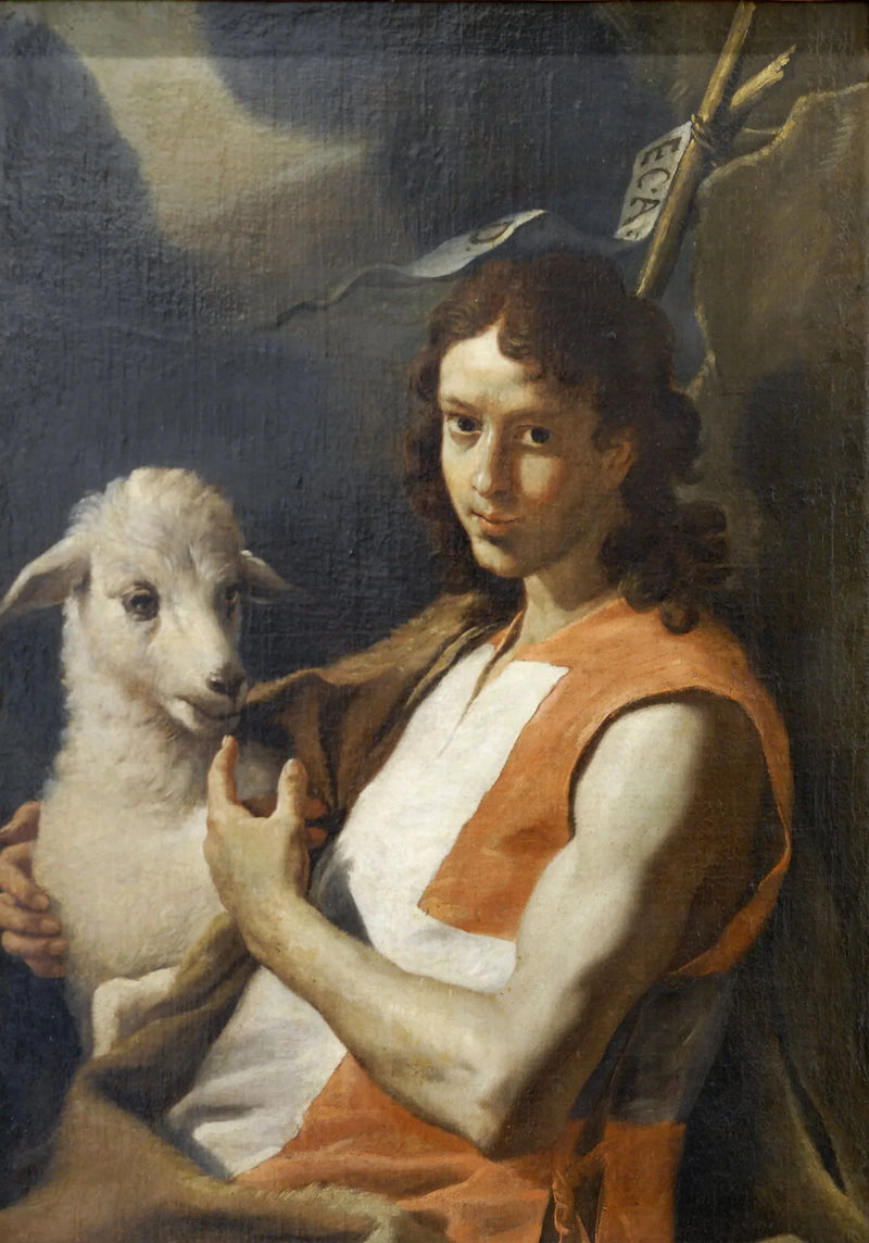 Sint-Jan de Doper met het rode tabard van de Orde van Sint-Jan - Mattia Preti