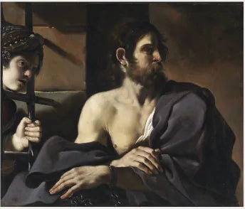 Sint Johannes de Doper bezocht in de gevangenis door Salomé - Guercino