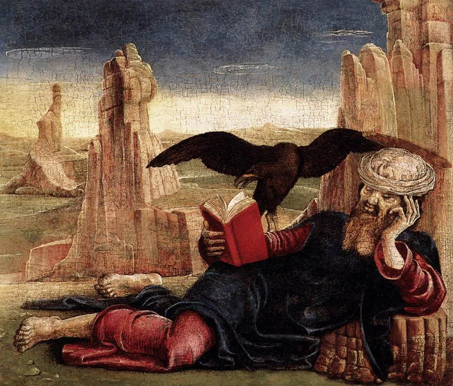 Sint Johannes de Evangelist op Patmos - Cosmé Tura