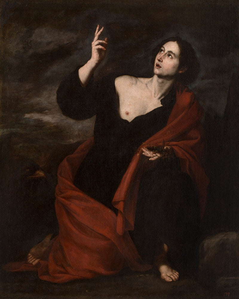 Sint Johannes de Evangelist op Patmos - Jusepe de Ribera