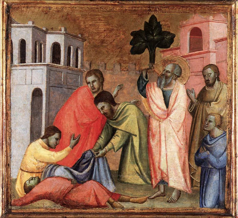 Sint-Jan Evangelist die uit de vergiftigde beker drinkt - Taddeo Gaddi