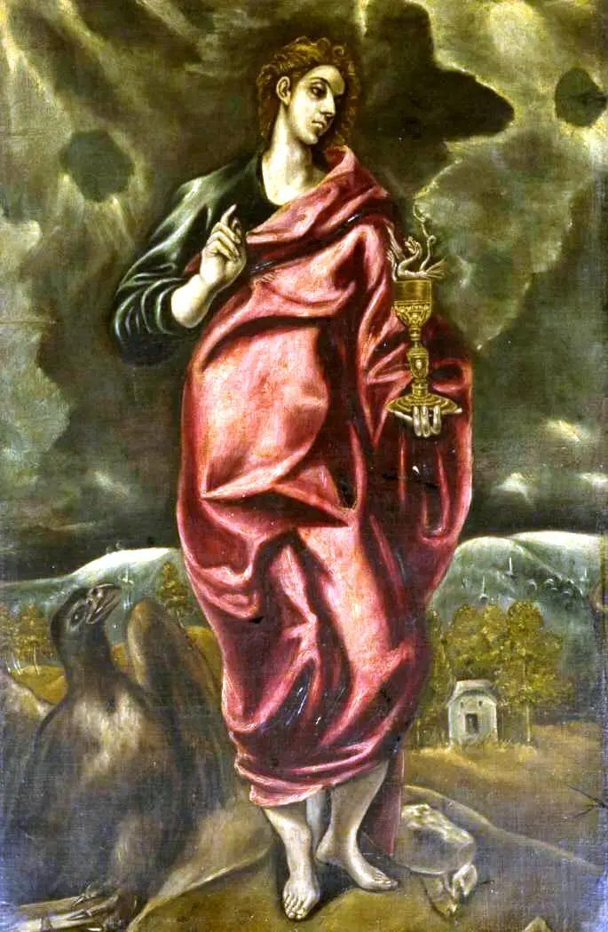 Sint Johannes de Evangelist in volle lengte - El Greco