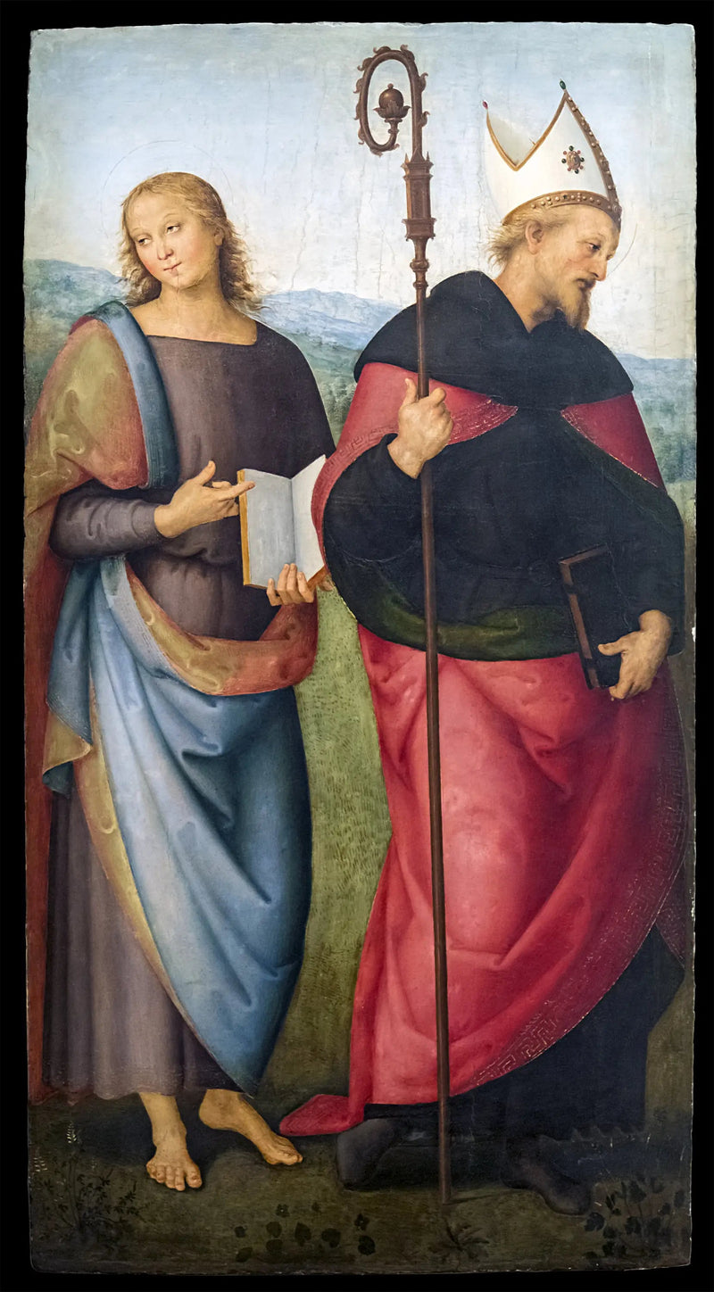 Sint Johannes de Evangelist en Sint Augustinus - Pietro Perugino
