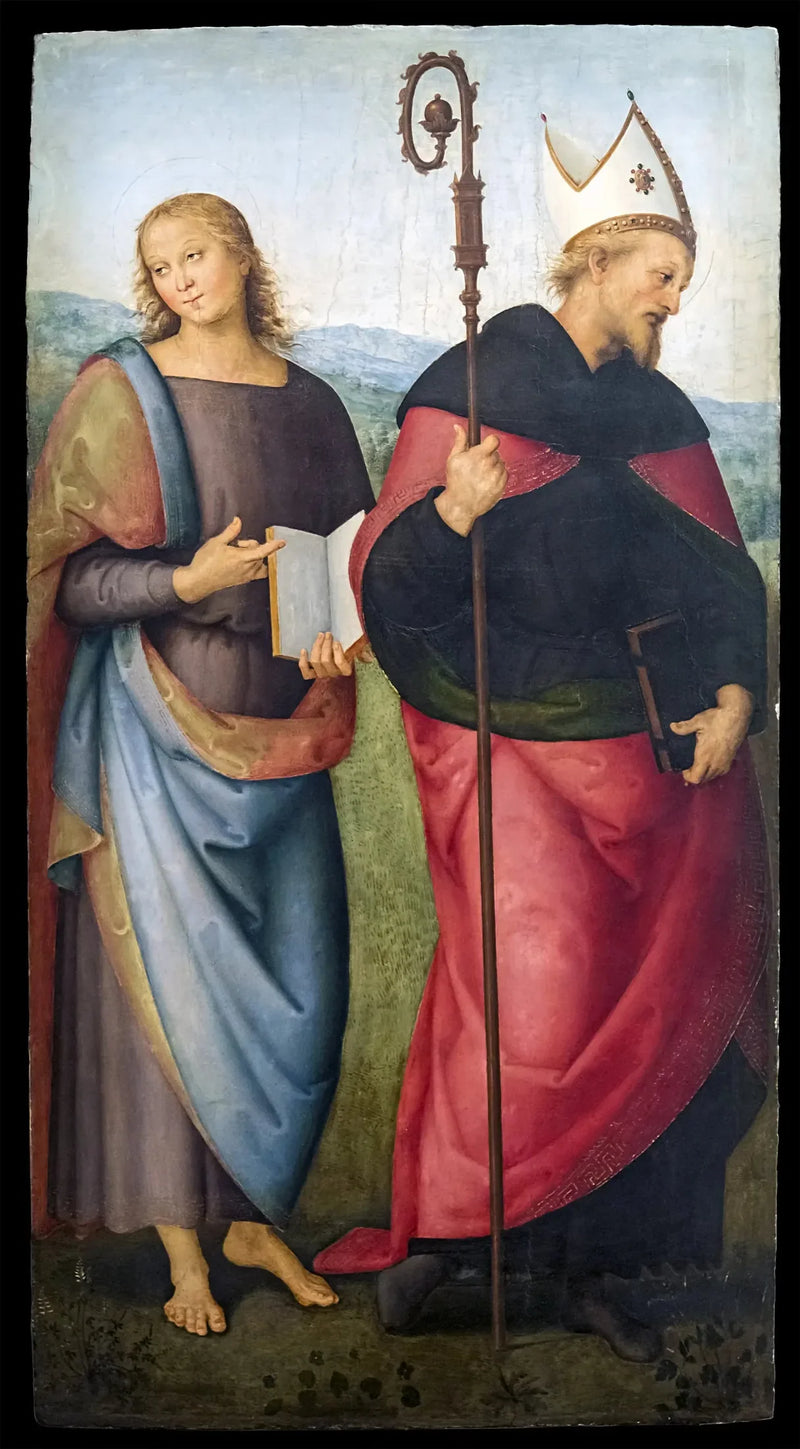 Sint Johannes de Evangelist en Sint Augustinus - Pietro Perugino