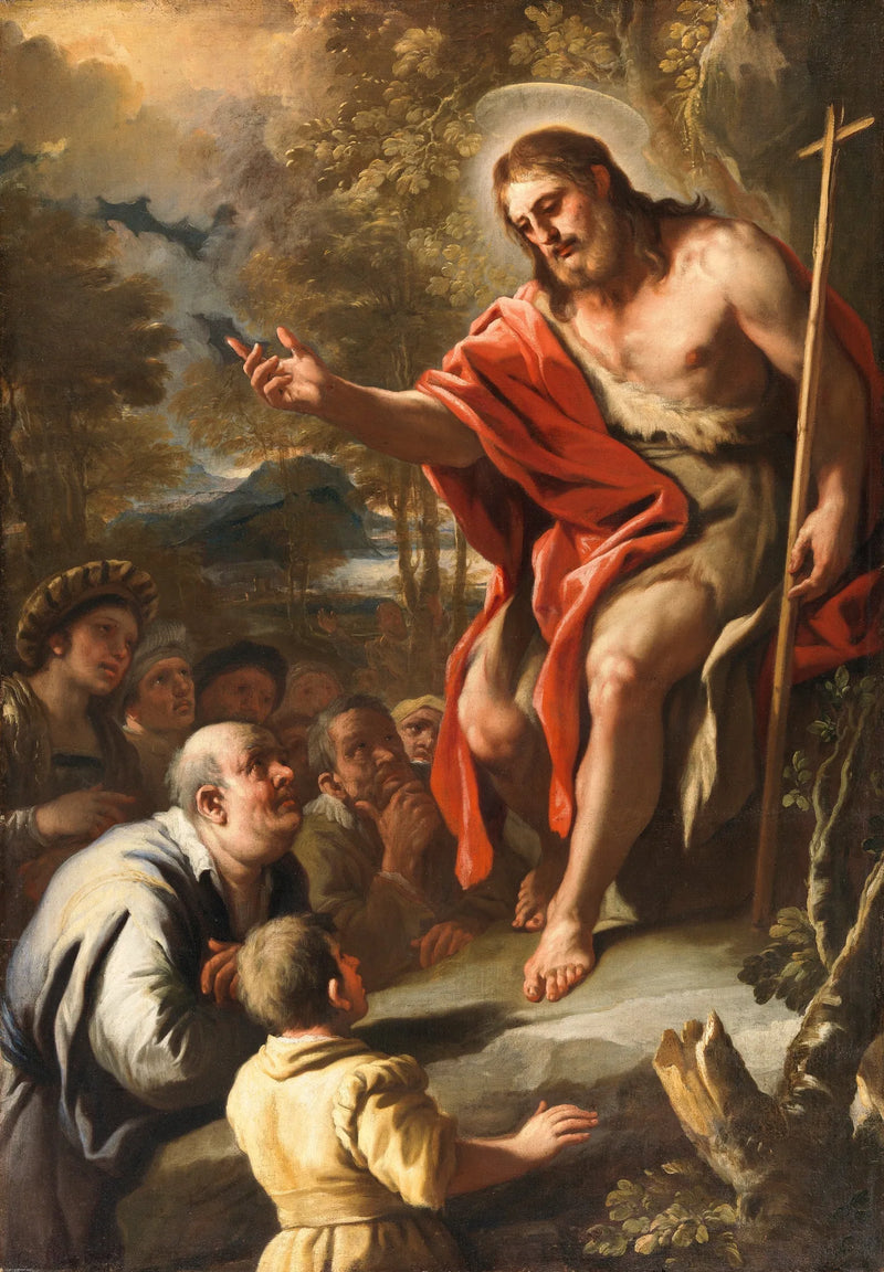 Sint-Jan predikt in de woestijn - Luca Giordano
