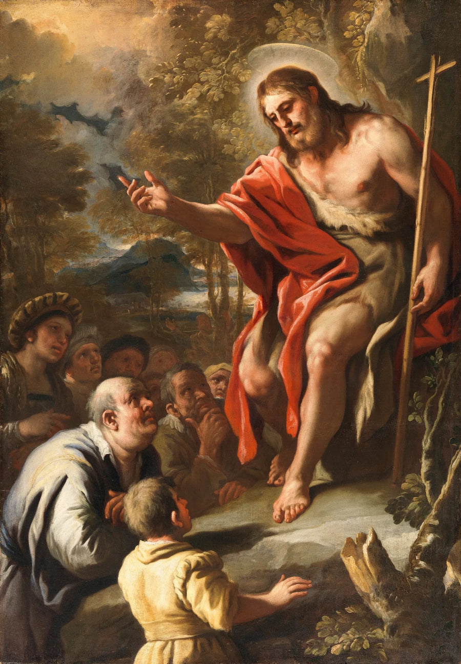 Sint-Jan predikt in de woestijn - Luca Giordano