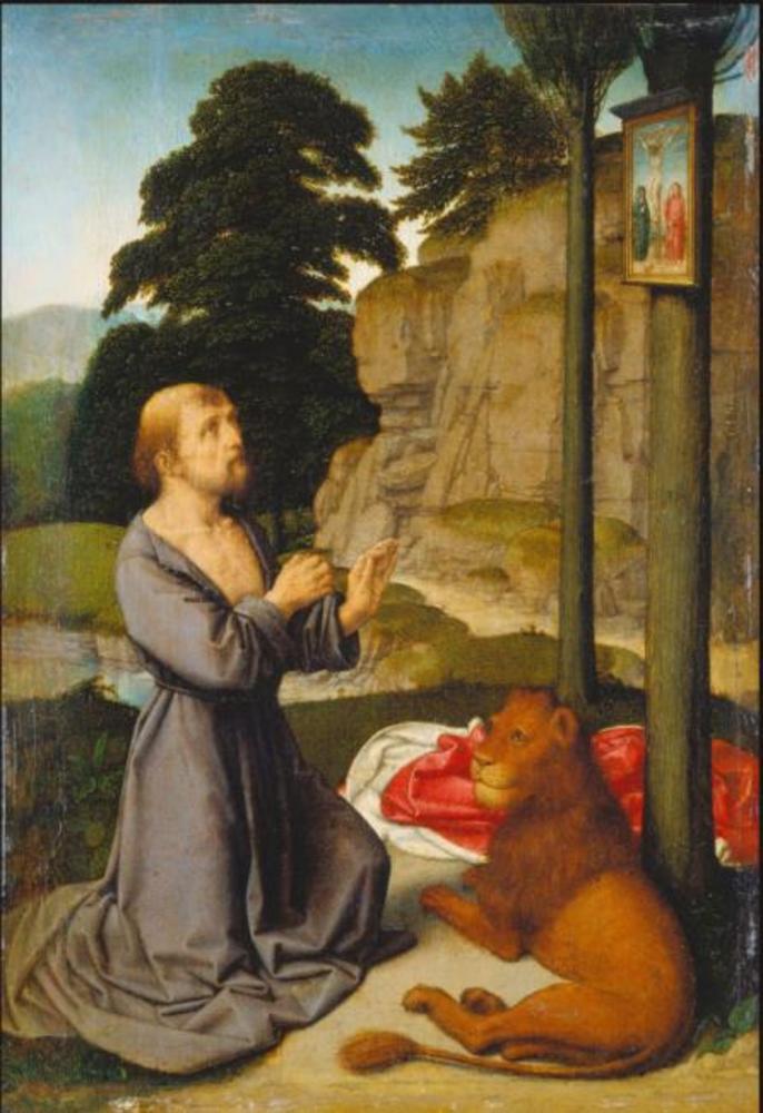 Sint-Jerome in de woestijn - Gérard David