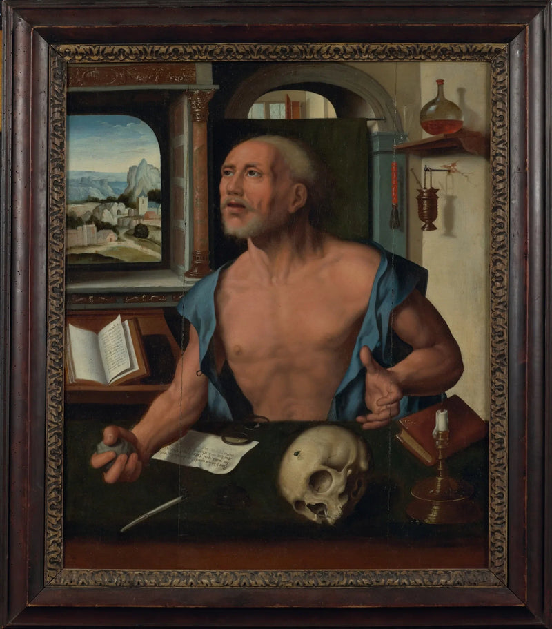 Sint-Jozef in zijn cel - Joos van Cleve