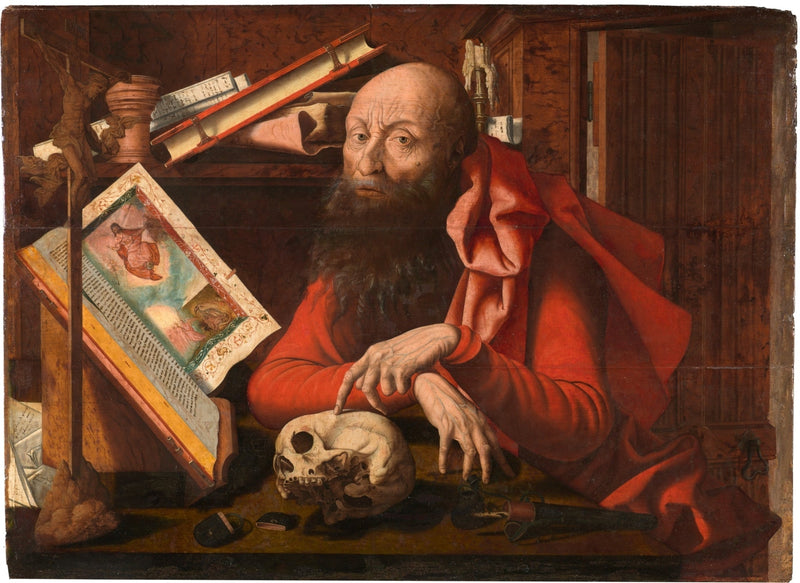 Sint-Jozef in zijn werkkamer - Marinus van Reymerswale